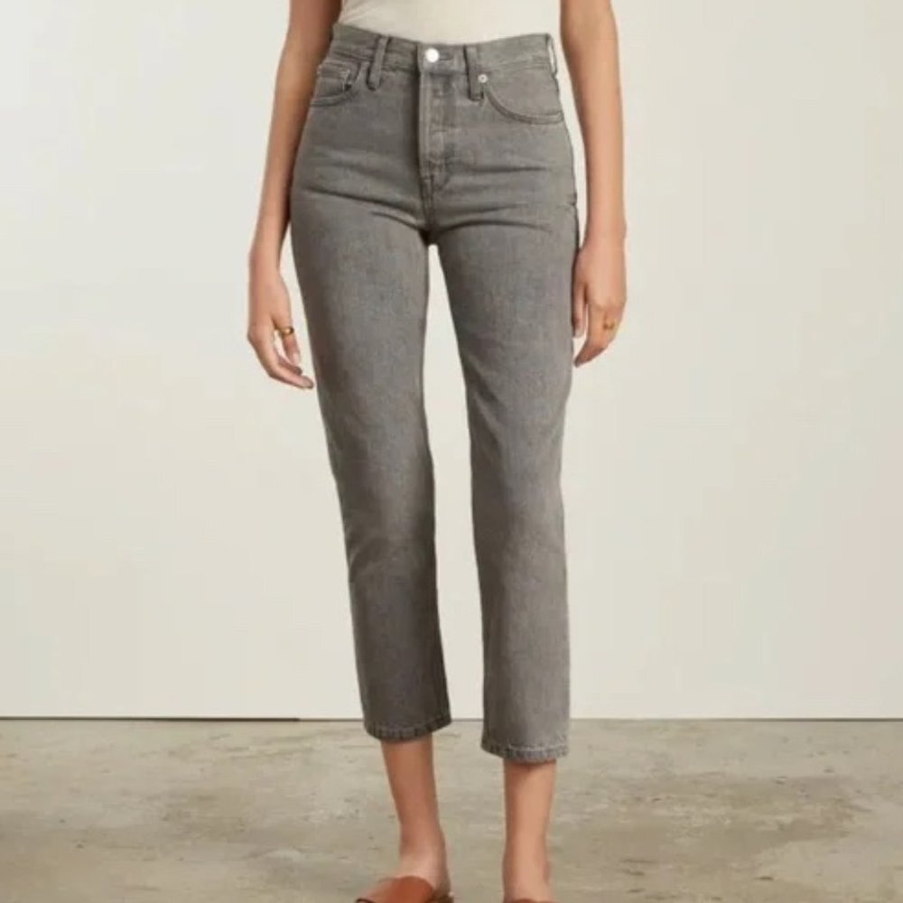 Everlane The 90's Crop Cheeky Jean Grey Wash Womens 29x27 - NWT!